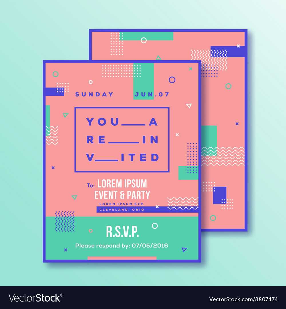 Event Party Invitation Card Template Modern Pertaining To Event Invitation Card Template