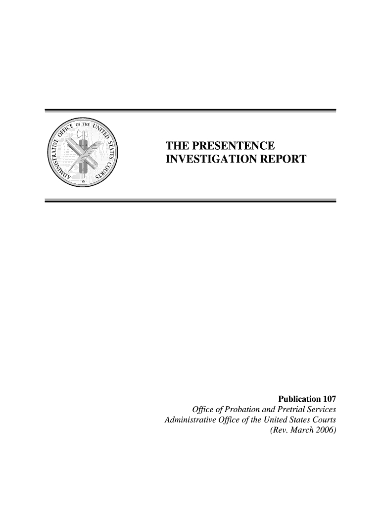 Example Of Presentence – Fill Online, Printable, Fillable With Presentence Investigation Report Template