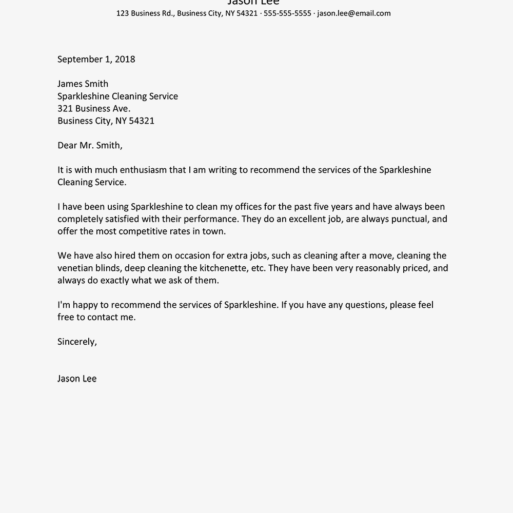 Example Of Recommendation Letter For Job Personal Writing With Regard To Referral Certificate Template