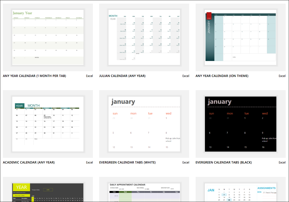 Excel Calendar Templates – Excel Throughout Personal Word Wall Template