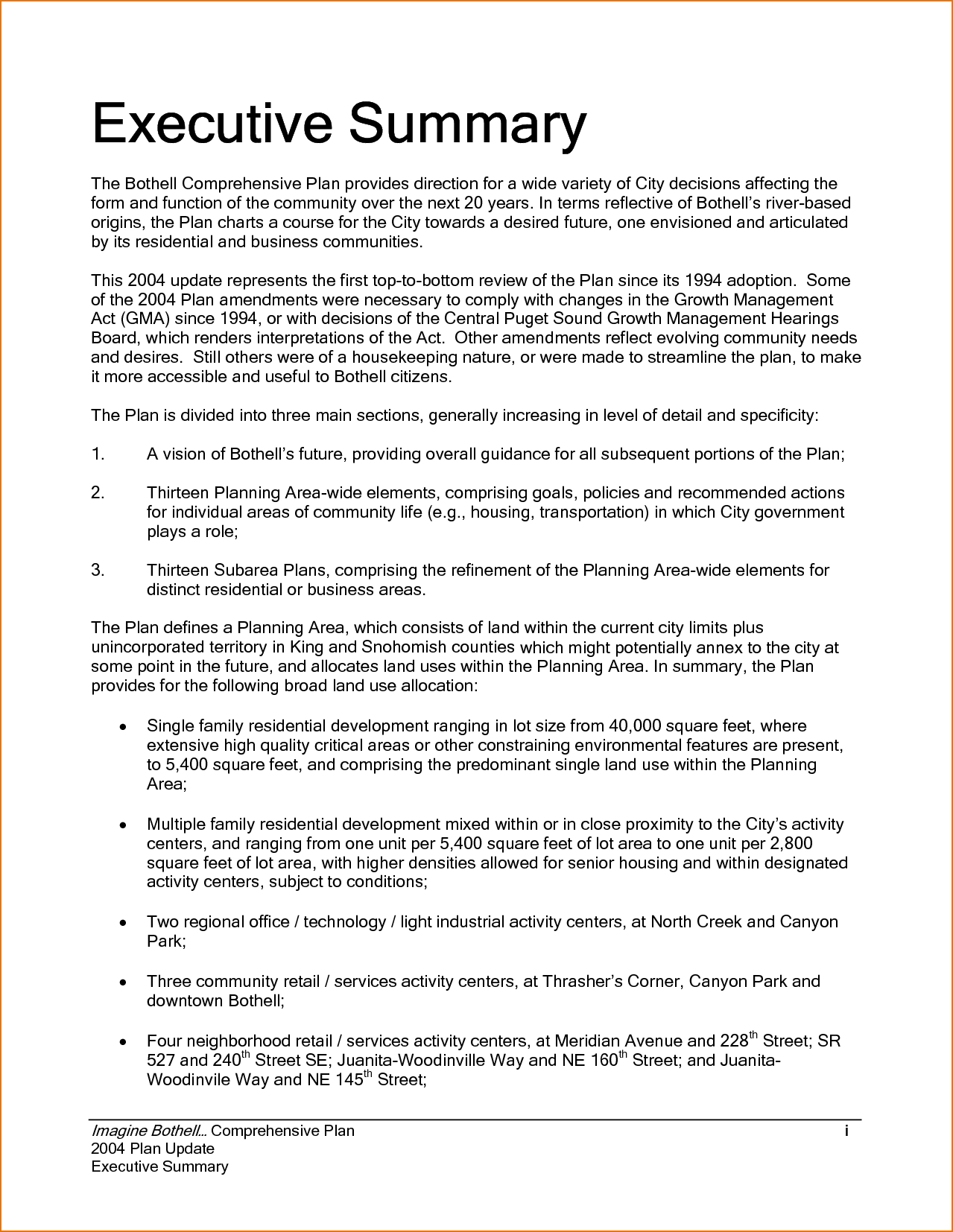 Executive Summary Example Incident Report Template Sample For Evaluation Summary Report Template