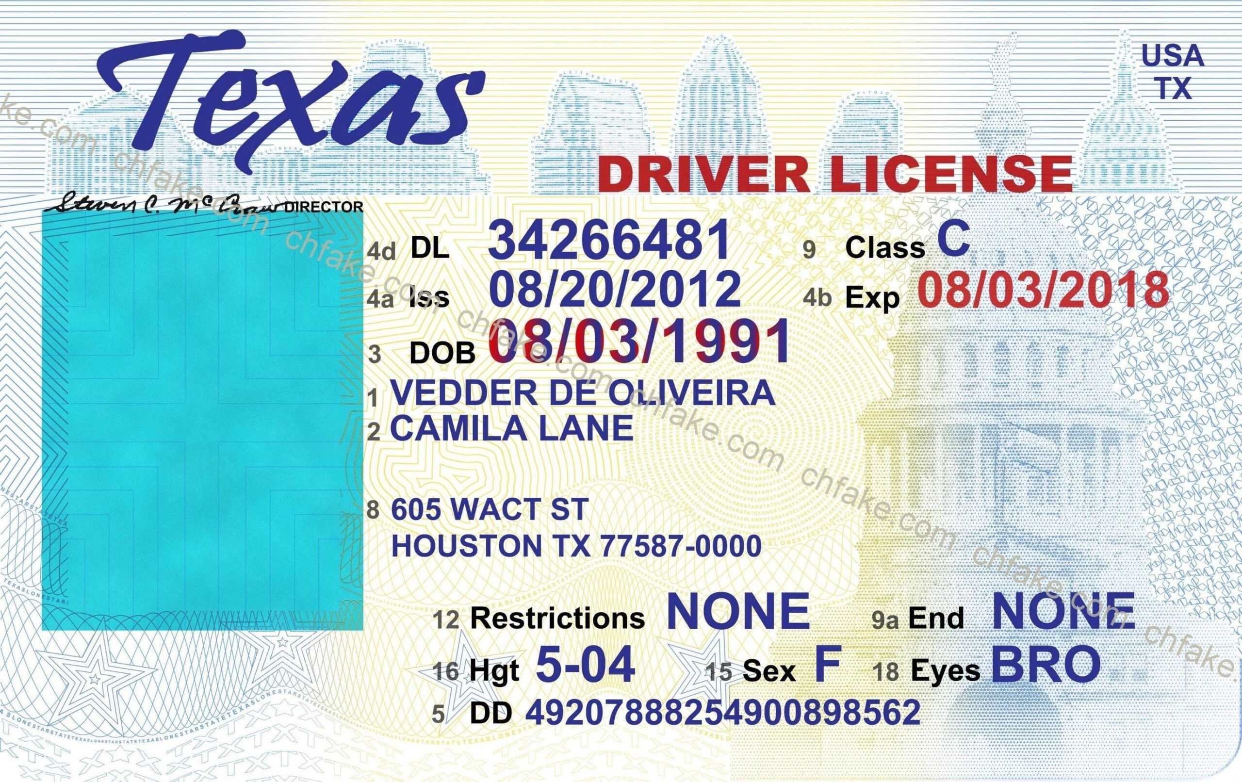 Fake Drivers License Template – Mytemplates – Free Printable In Blank Drivers License Template
