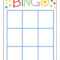 Family Game Night: Bingo | Bingo Card Template, Bingo In Blank Bingo Template Pdf