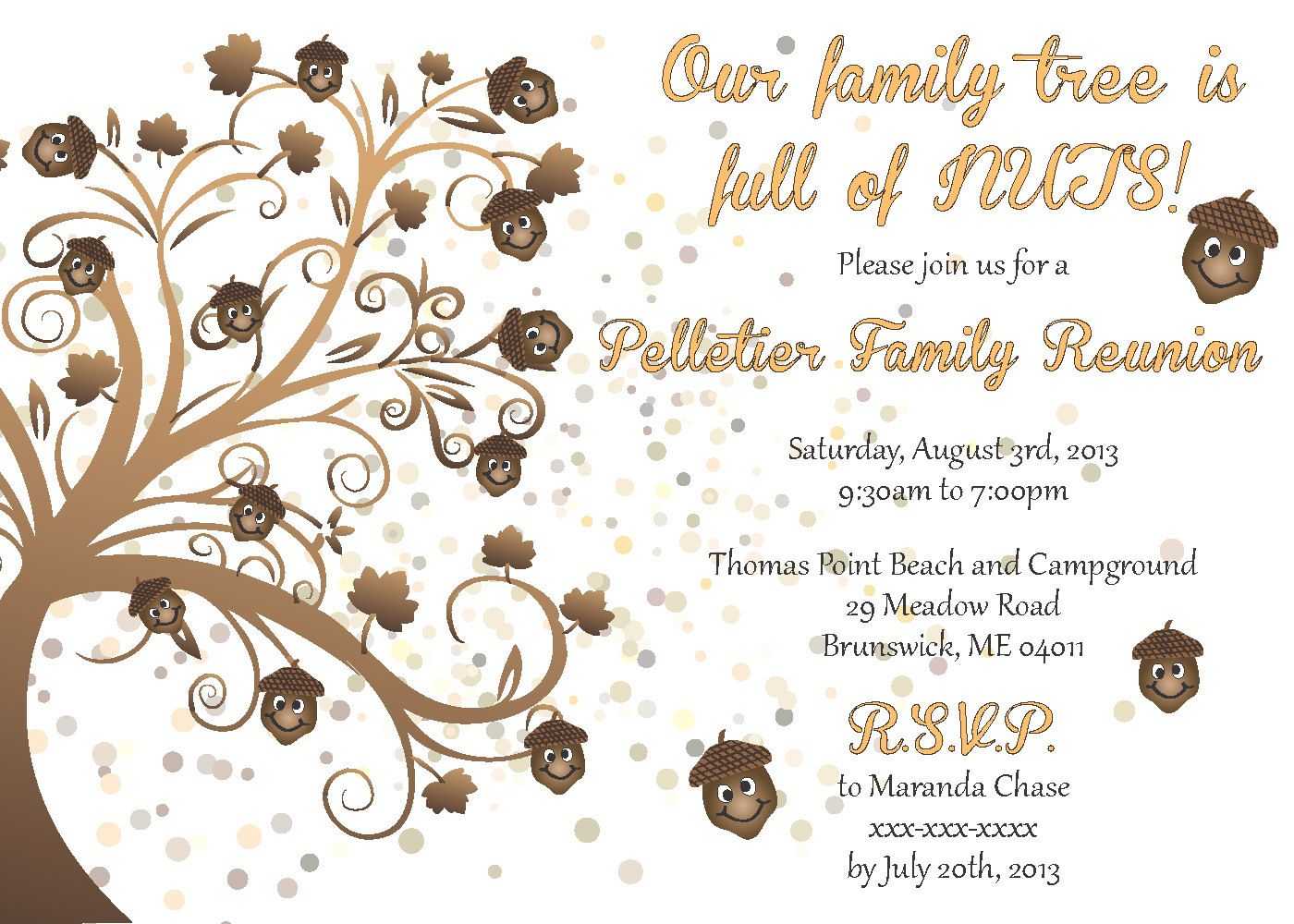 Family Reunion Invitations | Family Reunion Invitation With Reunion Invitation Card Templates