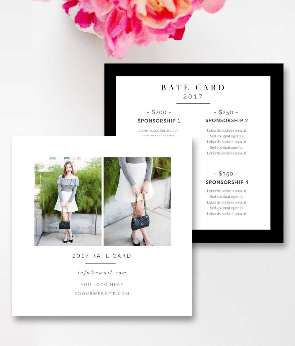 Fashion & Beauty Blogger Rate Card Template |Stephanie Throughout Advertising Rate Card Template