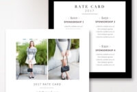 Fashion &amp; Beauty Blogger Rate Card Template |Stephanie with Rate Card Template Word