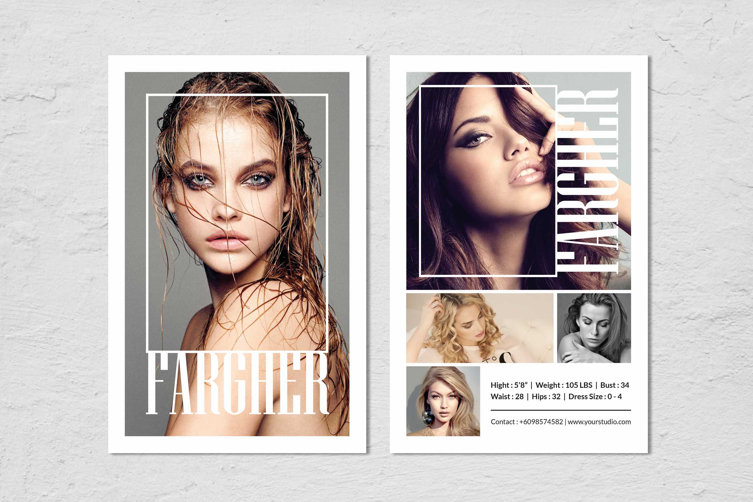 Fashion Modeling Comp Card Template With Comp Card Template Download