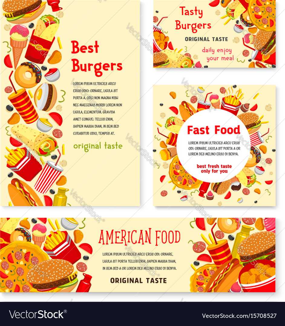 Fast Food Restaurant Banner And Poster Template Inside Food Banner Template