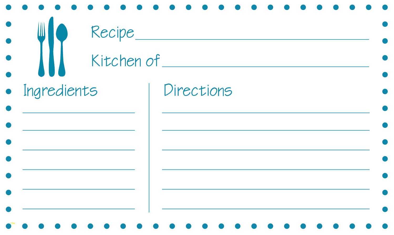 Fillable Recipe Card Template – Atlantaauctionco Within Fillable Recipe Card Template