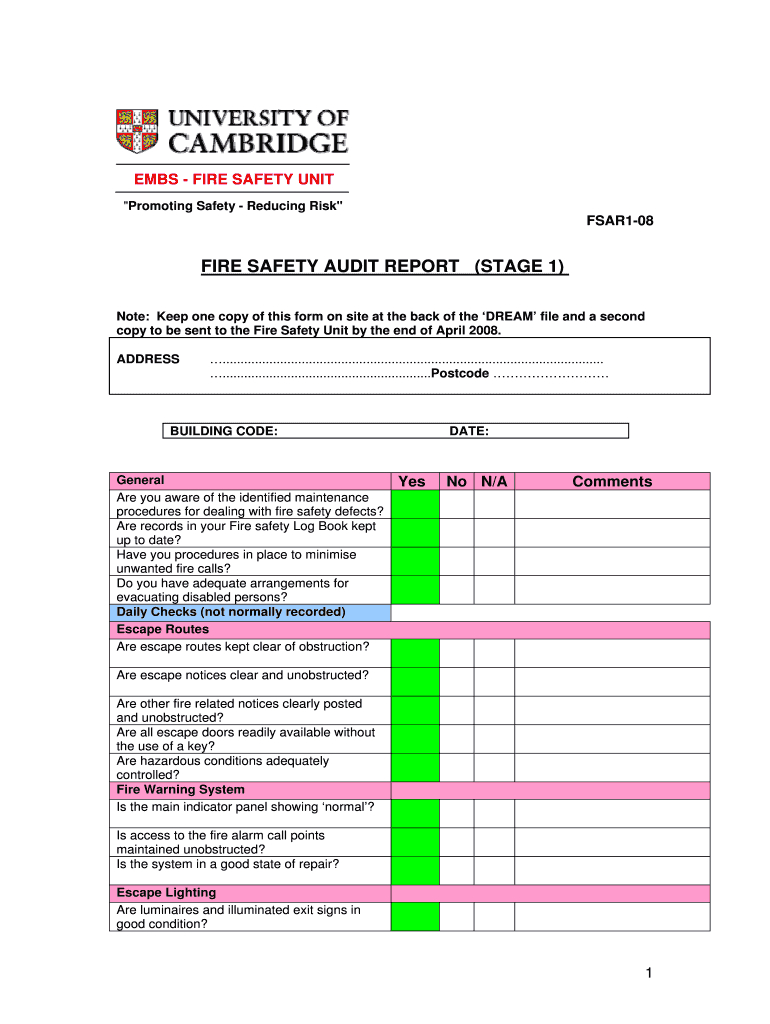 Fire Audit Report – Fill Online, Printable, Fillable, Blank With Regard To Template For Audit Report