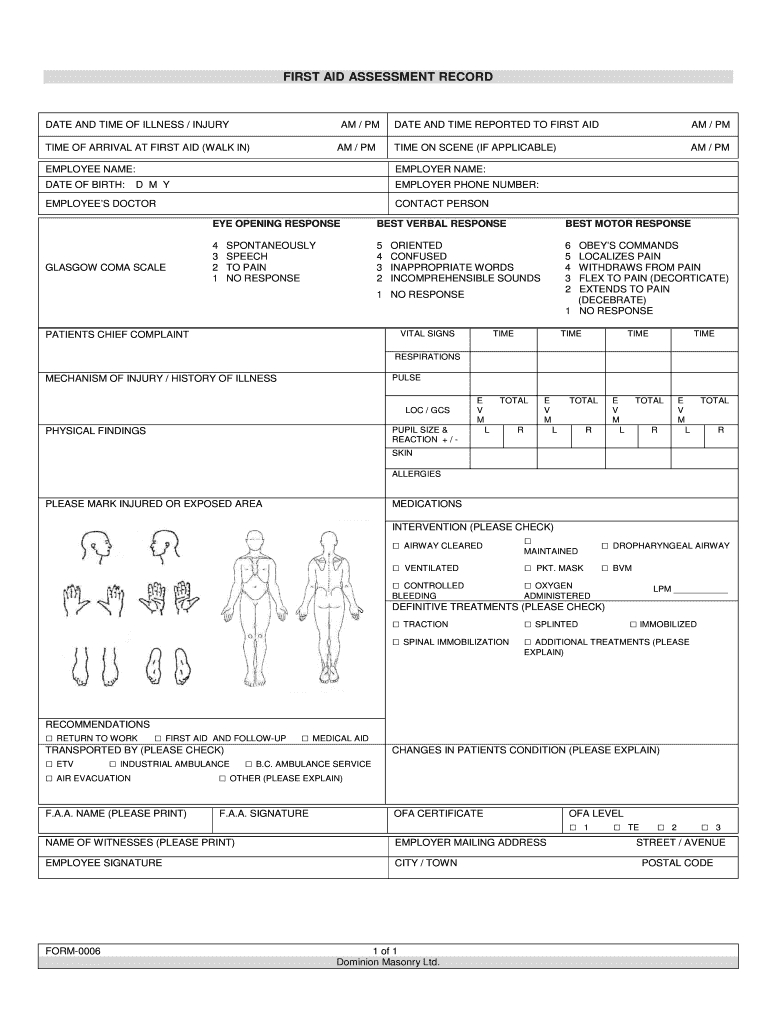 First Aid Incident Report Form - Fill Online, Printable Within First Aid Incident Report Form Template