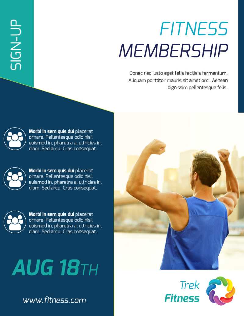 Fitness Membership Flyer Template Intended For Membership Brochure Template
