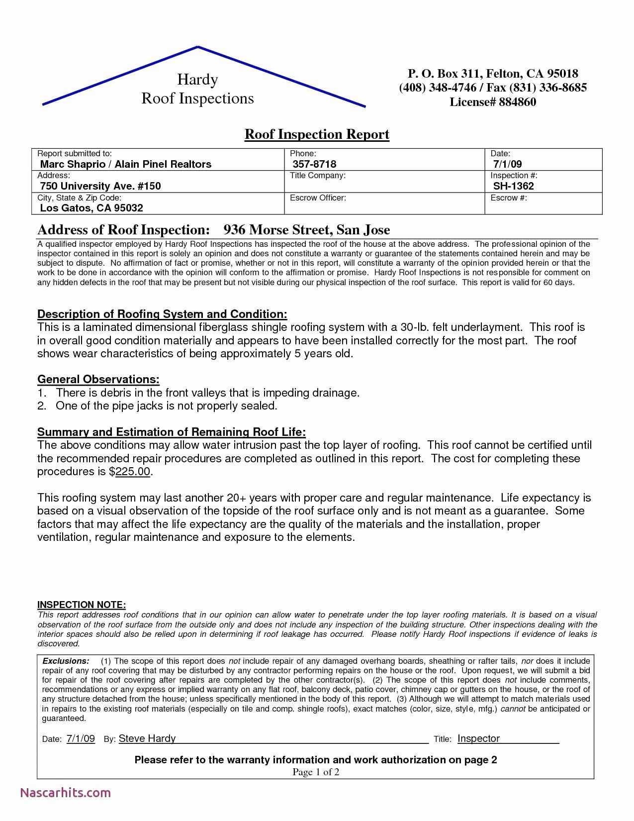 Drainage Report Template