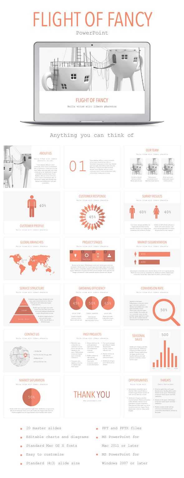 Flight Of Fancy Powerpoint Template (Powerpoint Templates Pertaining To Fancy Powerpoint Templates