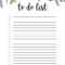 Floral To Do List Printable Template – Paper Trail Design Intended For Blank To Do List Template