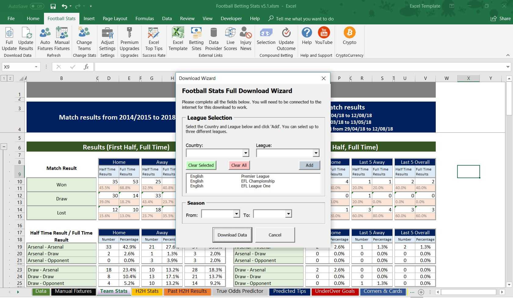 Football, Soccer Betting Odd Software. Microsoft Excel Spreadsheet. Auto  Results With Regard To Football Betting Card Template