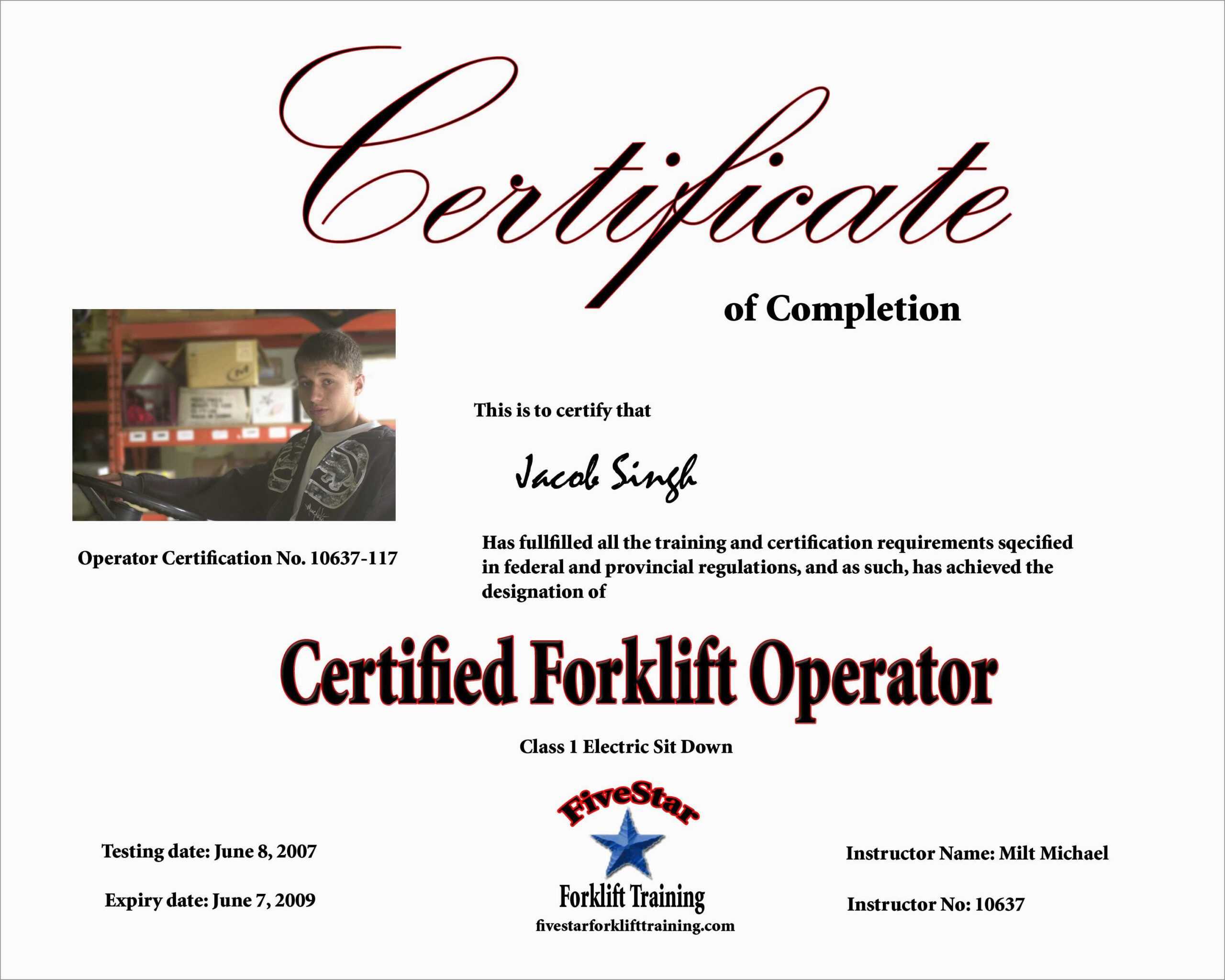 Forklift Certification Classes Nj | Urbancurlz – Free In Forklift Certification Template