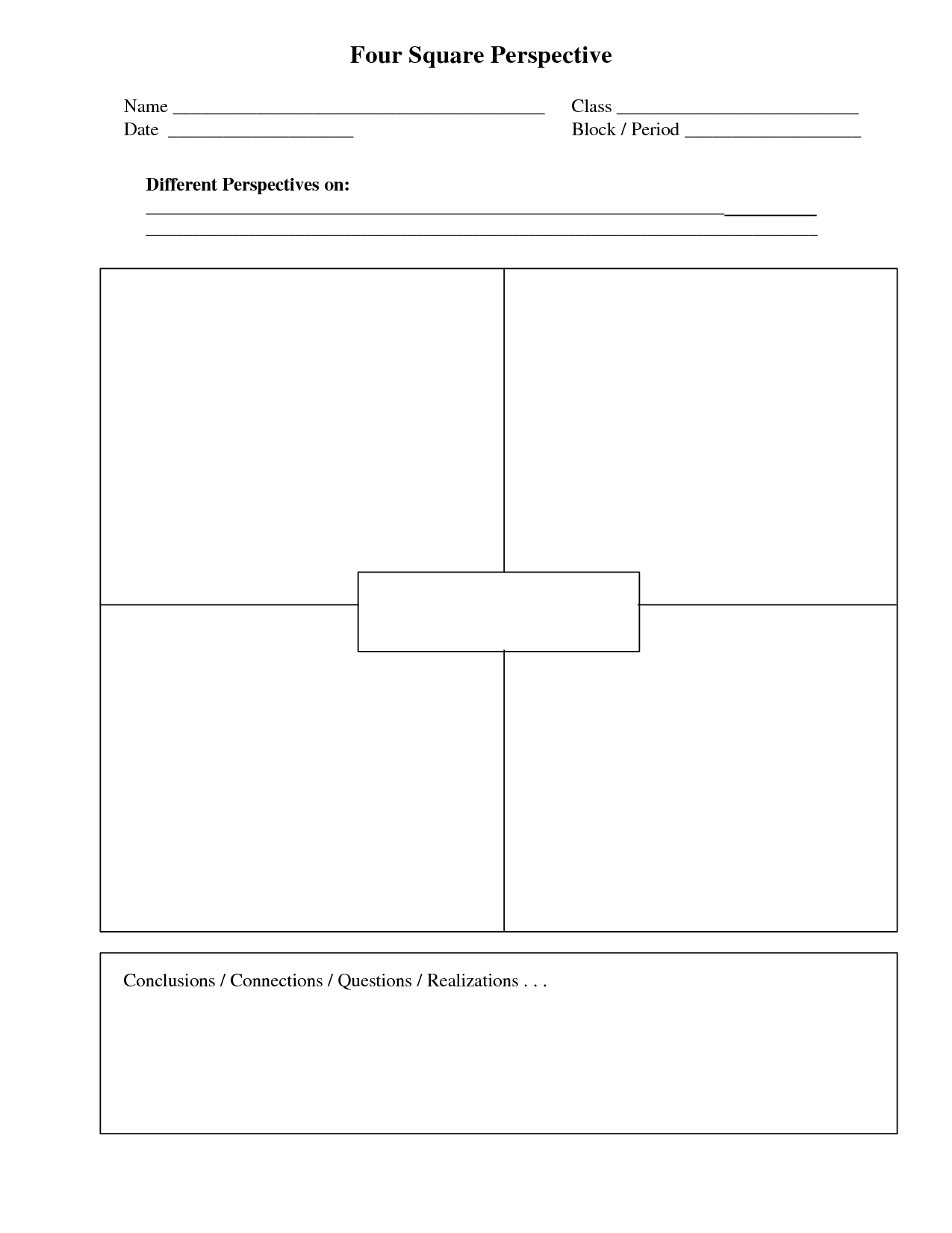 Four Square Writing Template Printable | Four Square Pertaining To Blank Four Square Writing Template