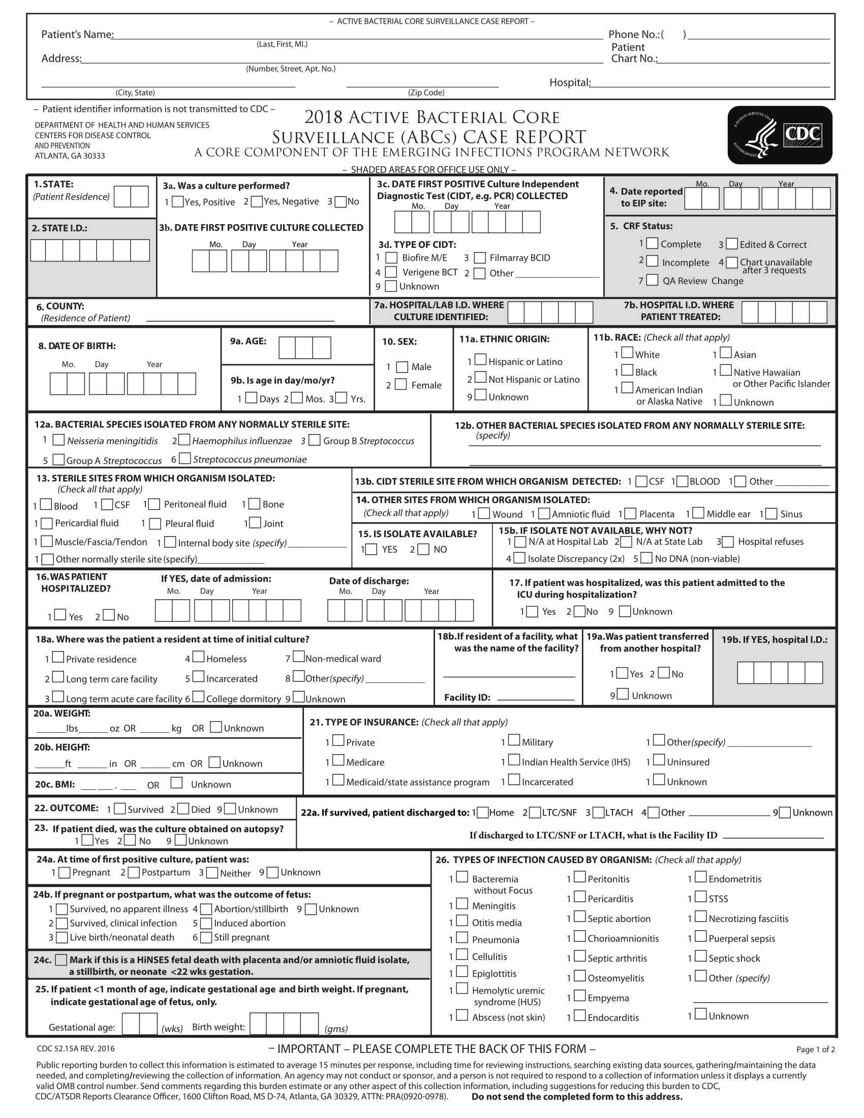 Free 15+ Case Report Forms In Pdf | Doc Pertaining To Case Report Form Template