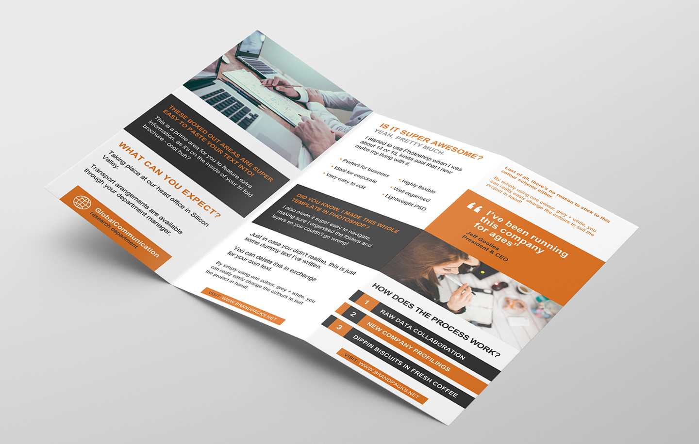 Free 3 Fold Brochure Template For Photoshop & Illustrator Pertaining To Welcome Brochure Template