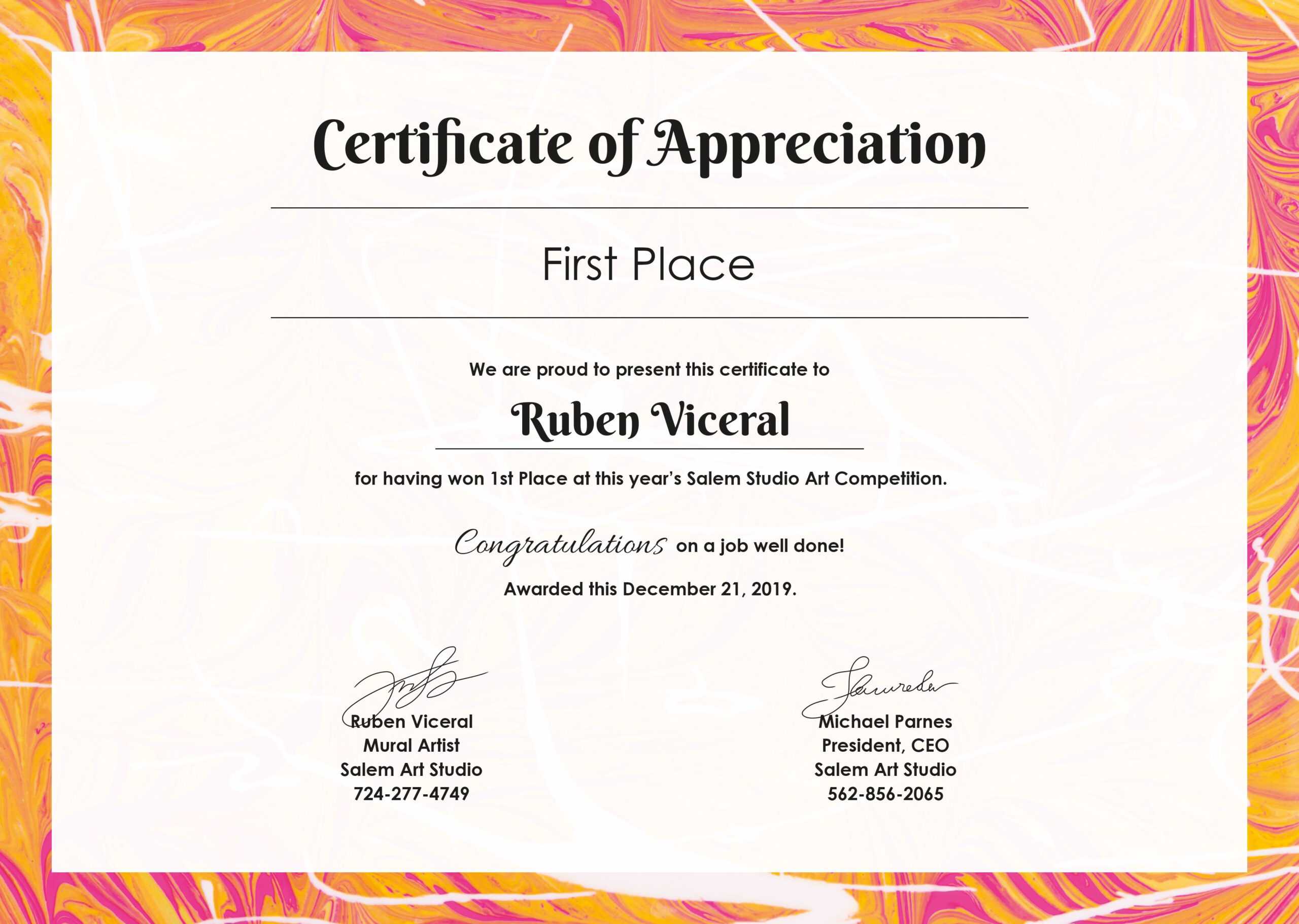 Free Appreciation Certificate | Certificate Of Appreciation Within Workstation Authentication Certificate Template