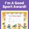 Free Award Certificate - I'm A Good Sport (Primary | Life with regard to Sports Day Certificate Templates Free
