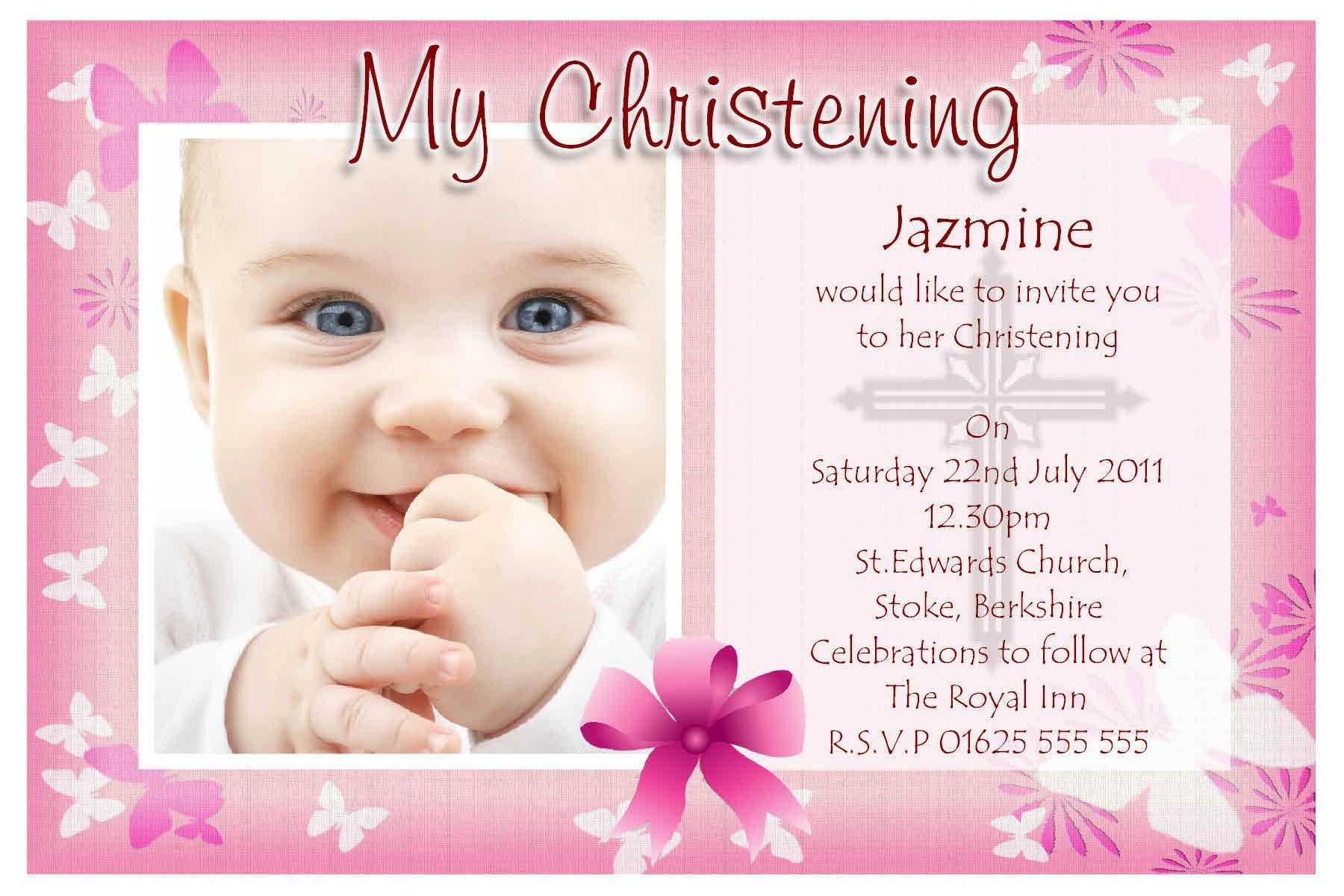 Free Baptism Invitation Templates Printable | Christening Within Baptism Invitation Card Template