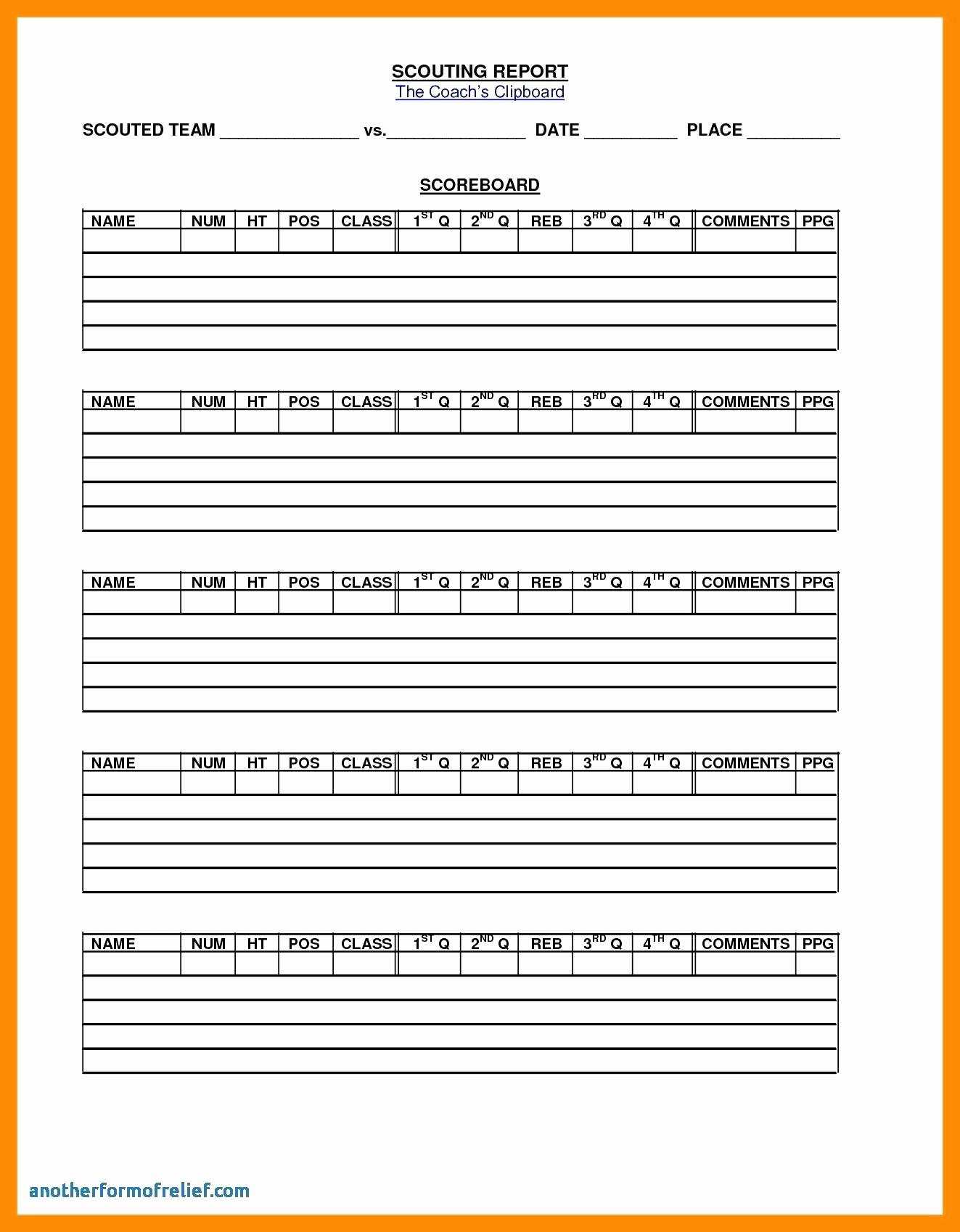 Free Baseball Stats Spreadsheet Excel Stat Sheet Blank Inside Scouting Report Template Basketball