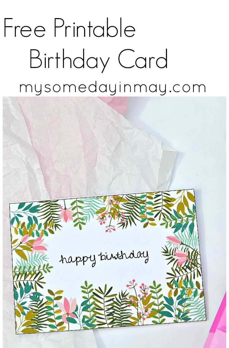 Free Birthday Card | Free Printable Birthday Cards, Free For Foldable Birthday Card Template