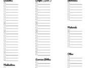 Free Blank Checklist Template Word Payment Via Letter Of regarding Blank Packing List Template