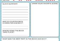 Free Book Report Printable - Great For Lower Primary Grades with regard to Quick Book Reports Templates