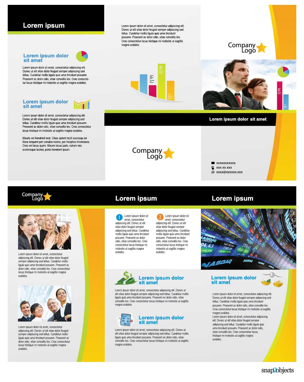 Free Business Vector Brochure Template In Illustrator – Within Free Illustrator Brochure Templates Download