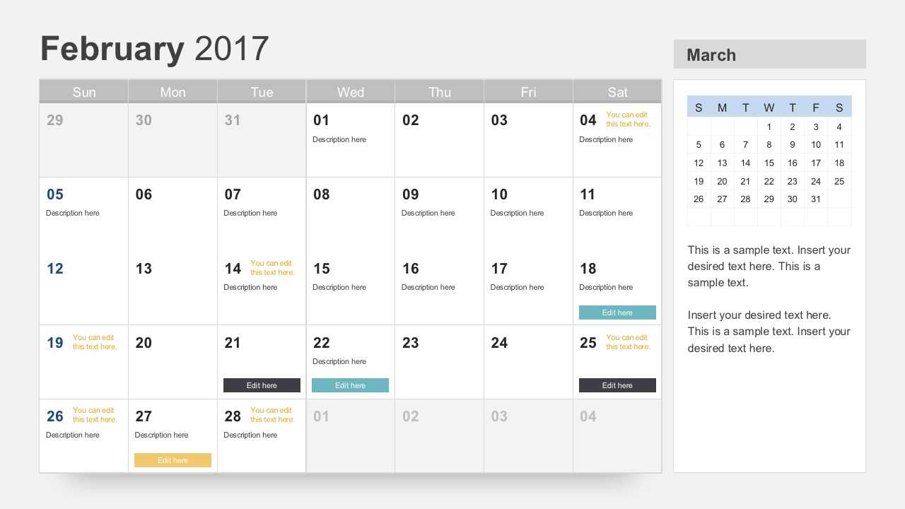 Free Calendar 2017 Template For Microsoft Powerpoint Calendar Template