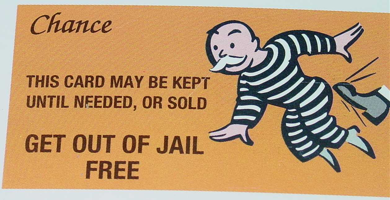 Free Card: Monopoly Get Out Of Jail Free Card Throughout Get Out Of Jail Free Card Template