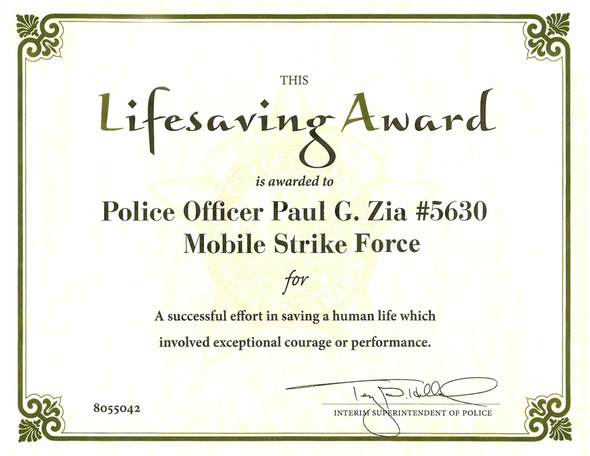 Free Certificate Of Performance Template 7 Elsik Blue Cetane In Life Saving Award Certificate Template