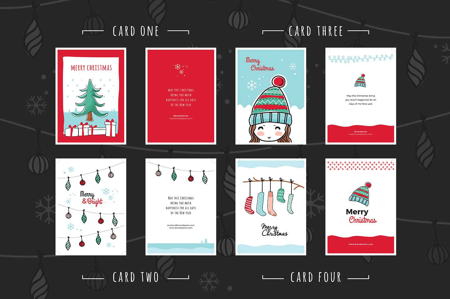 Free Christmas Card Templates For Photoshop & Illustrator Regarding Adobe Illustrator Christmas Card Template