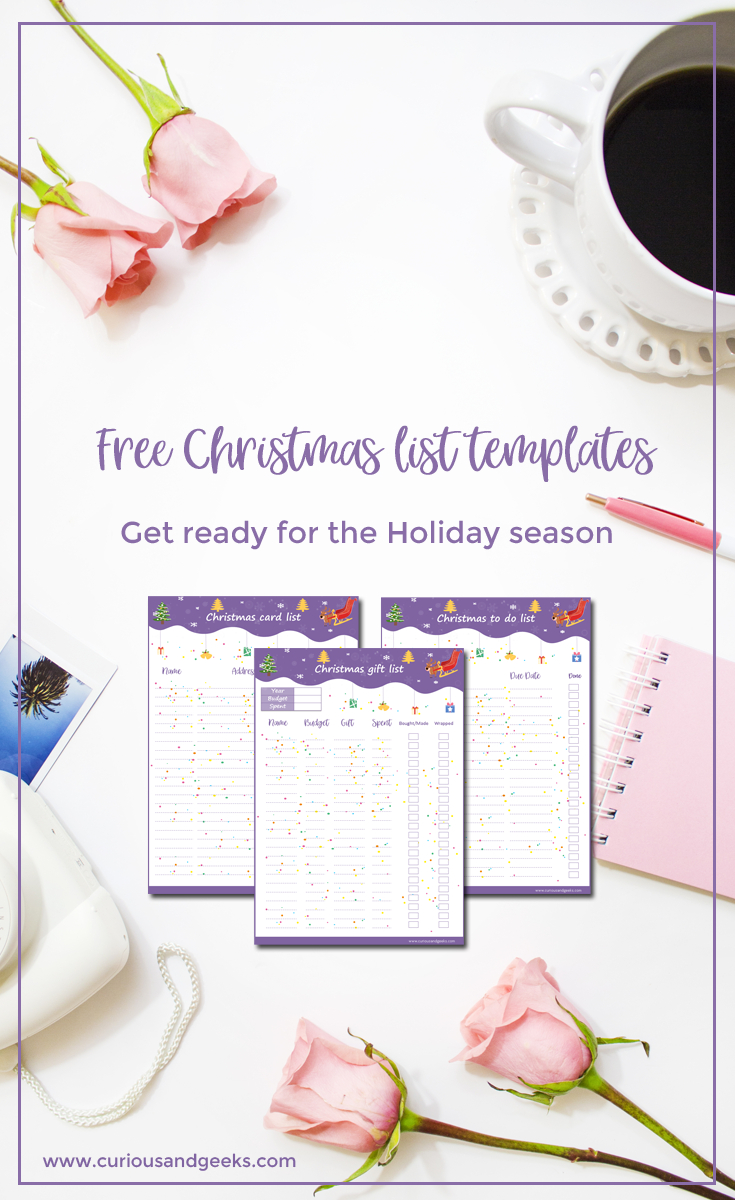 Free Christmas List Templates + An Excel Version – Curious Throughout Christmas Card List Template