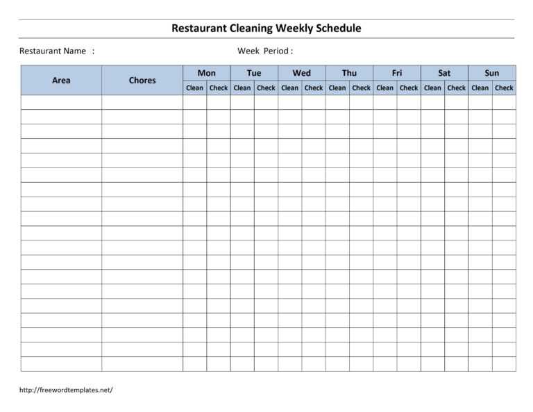 Free Cleaning Schedule Forms Excel Format And Payroll With Cleaning