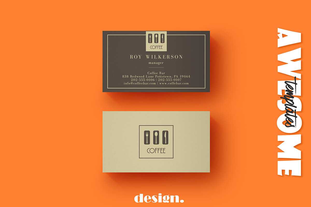Free Coffee Business Card Template - Creativetacos For Coffee Business Card Template Free