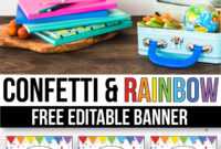Free Confetti Banner For The Classroom - Confetti Classroom inside Classroom Banner Template