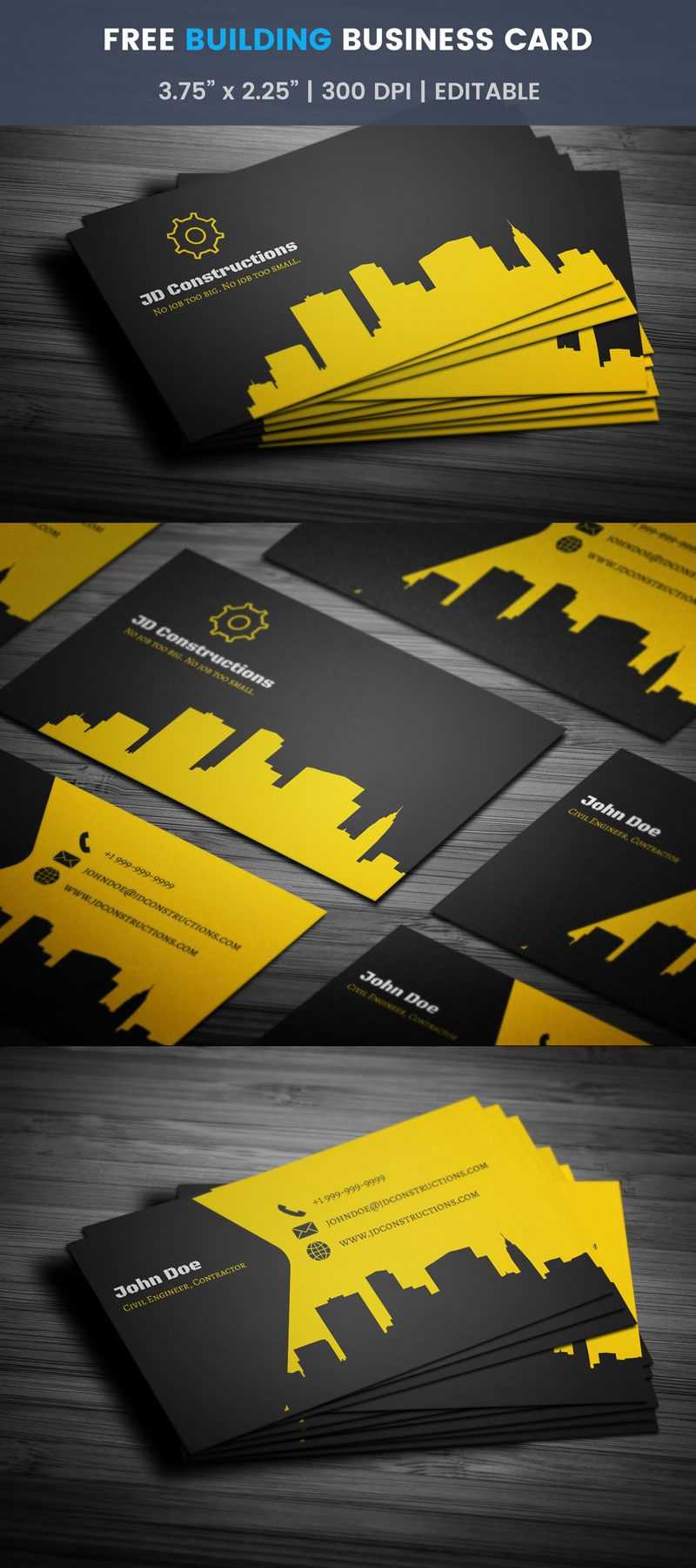 Free Construction Business Card Template Word Visiting With Regard To Construction Business Card Templates Download Free