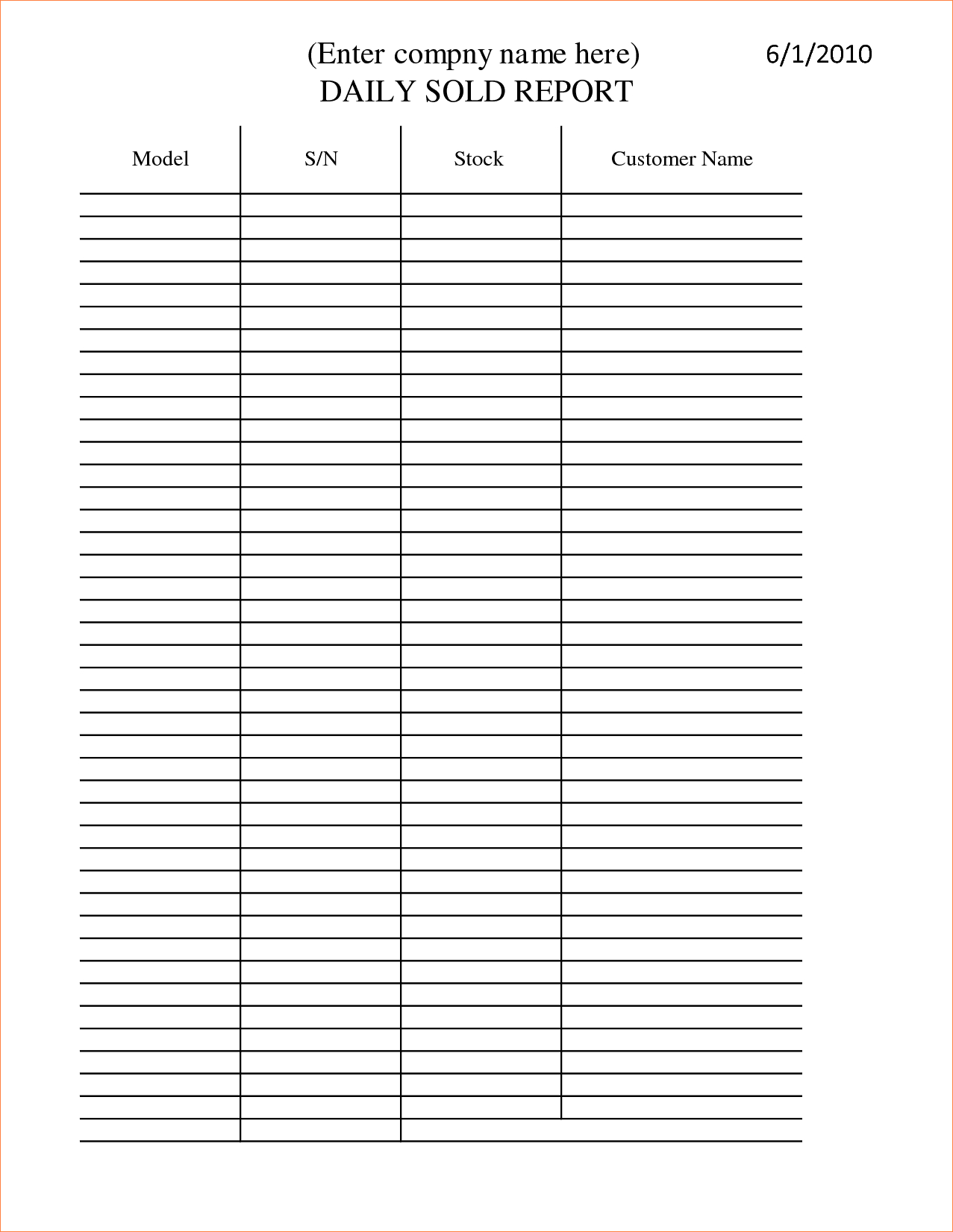 Free Daily Sales Activity Report Template And Restaurant In Sales Activity Report Template Excel
