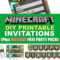 Free Diy Printable Minecraft Birthday Invitation – Clean With Minecraft Birthday Card Template