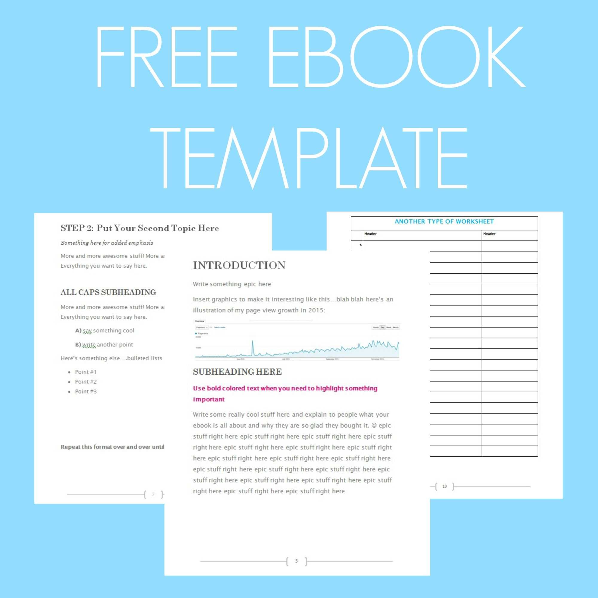 Free Ebook Template – Preformatted Word Document | Free For Microsoft Word Table Of Contents Template