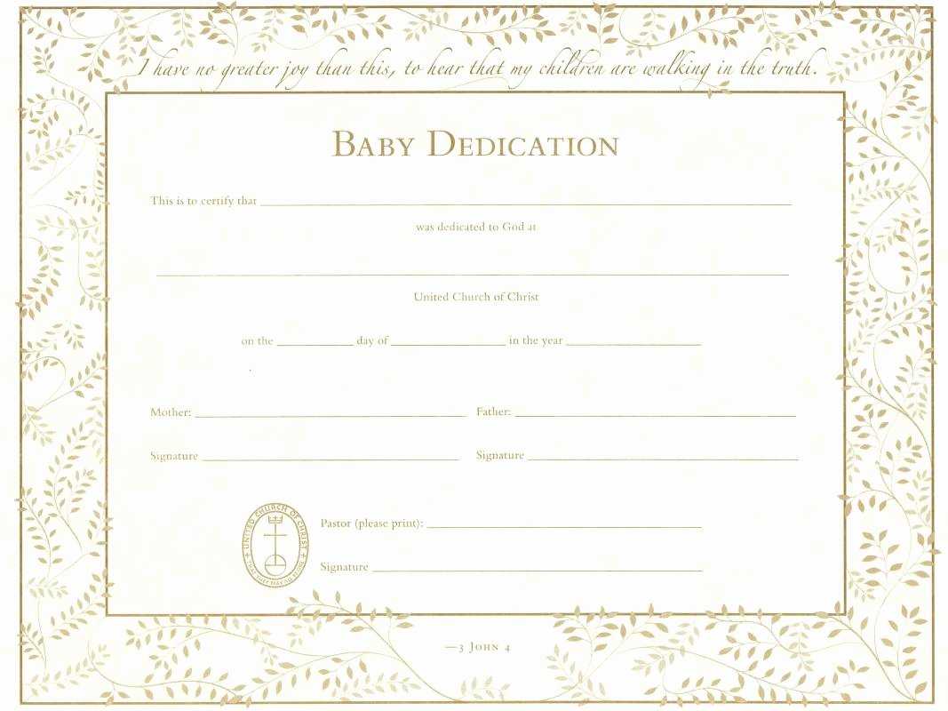 Free Editable Baby Dedication Certificates Unique Baby Pertaining To Baby Christening Certificate Template