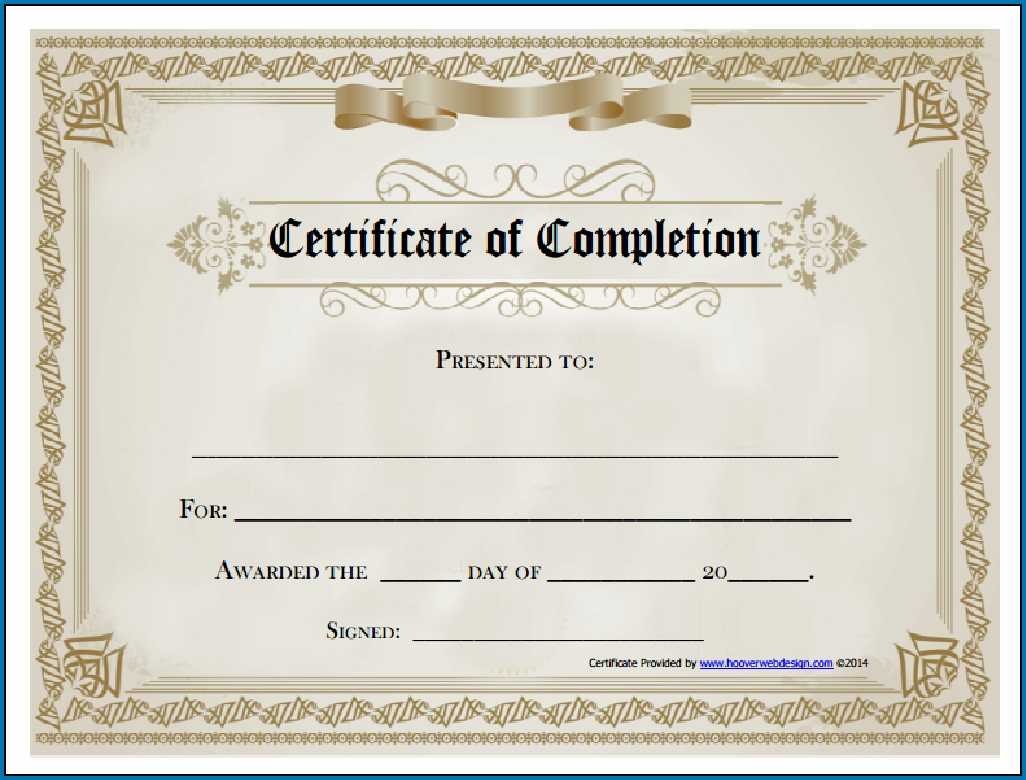 Free-Editable-Printable-Certificate-Of-Completion-#253-...