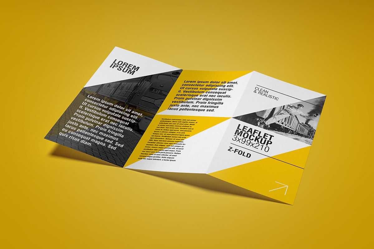 Free Flyer Mockup / Z Fold | Leaflet Design, Mockup Pertaining To Z Fold Brochure Template Indesign