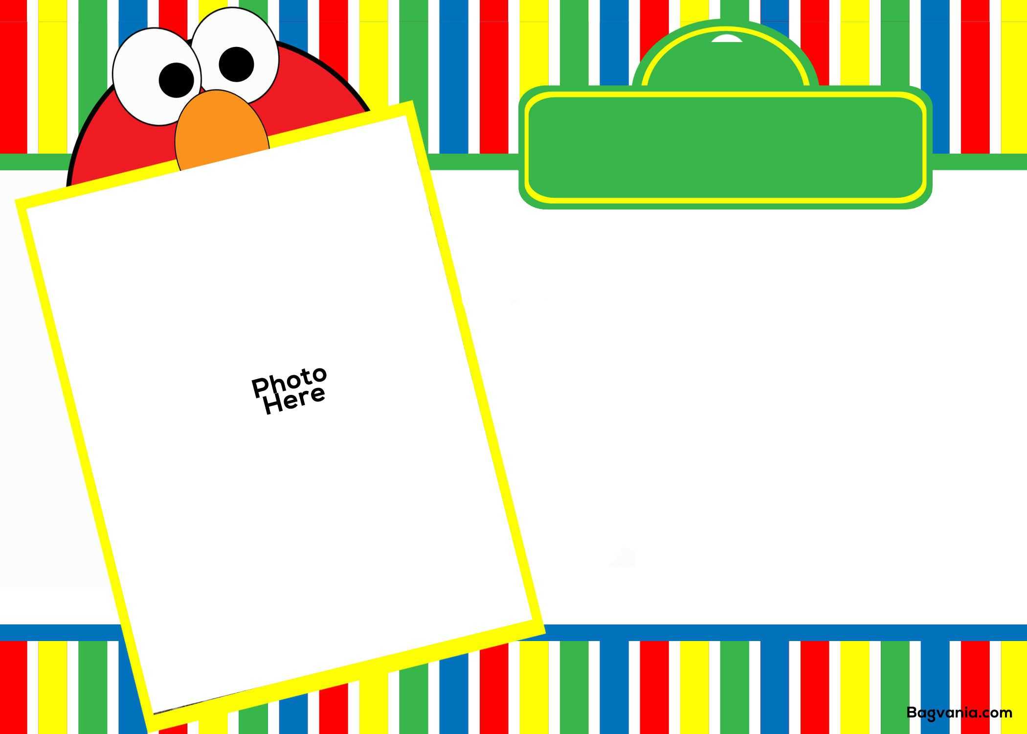 Free Free Printable Elmo Birthday Invitations | Elmo Pertaining To Elmo Birthday Card Template