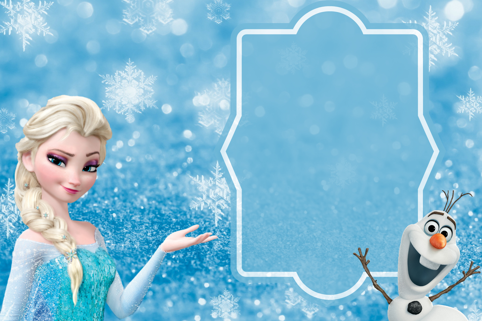 Free Frozen Party Invitation Template Download + Party Ideas For Frozen Birthday Card Template