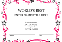 Free Funny Award Certificates Templates | Worlds Best Custom for Free Printable Funny Certificate Templates